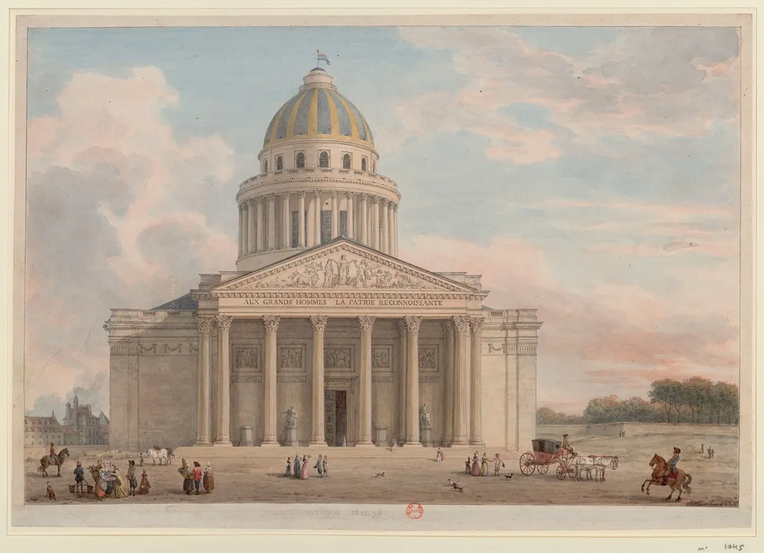 Pantheon Francais by Jean-Baptiste Hilaire - Canvas Print