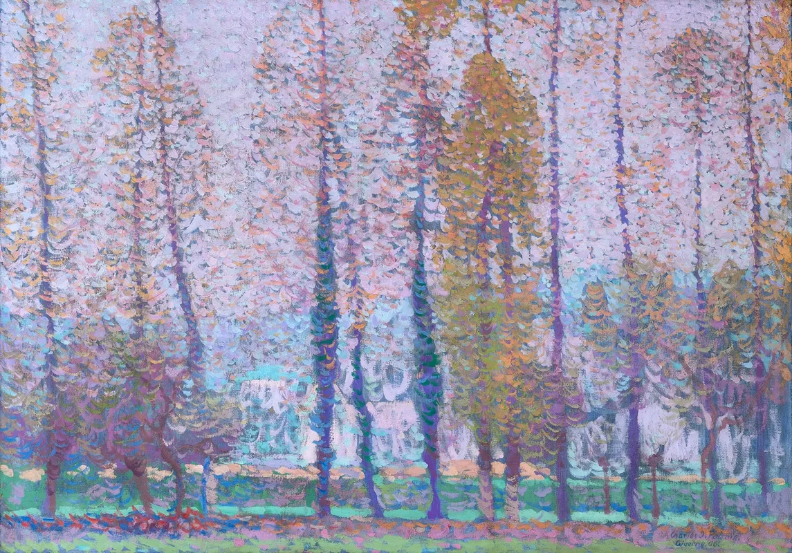 Pappelallee In Giverny by Charles Johann Palmié - Canvas Print