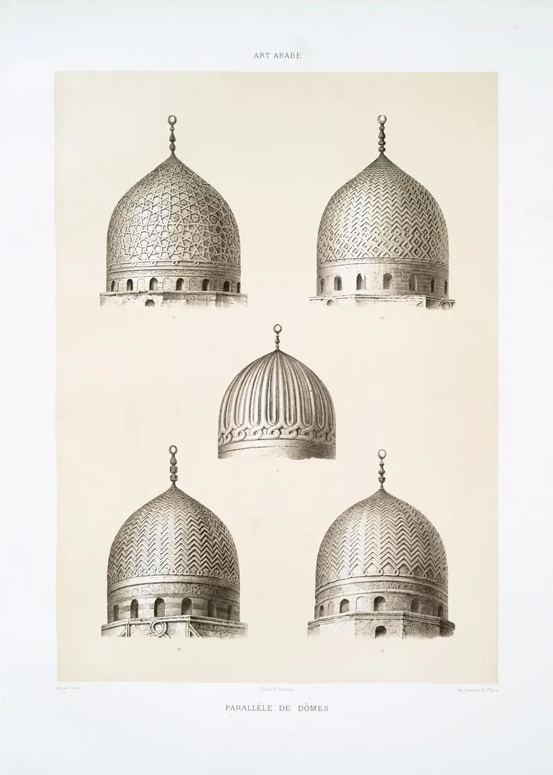 Parallele De Domes by Émile Prisse d'Avennes - Canvas Print