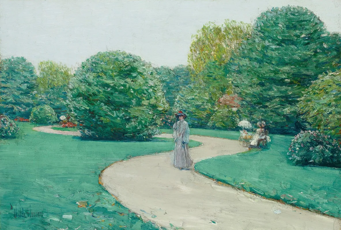 Parc Monceaux Paris by Childe Hassam - Canvas Print
