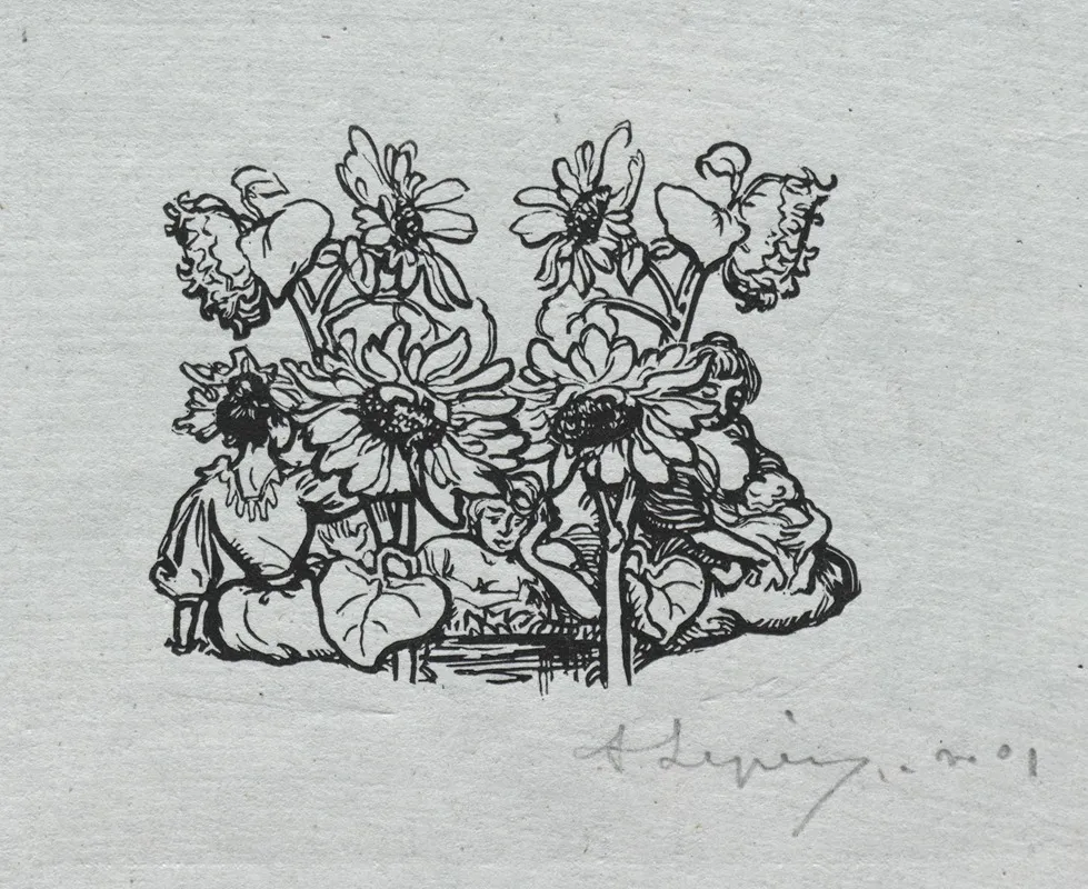 Paris Almanac 1897 Tail Piece Summer