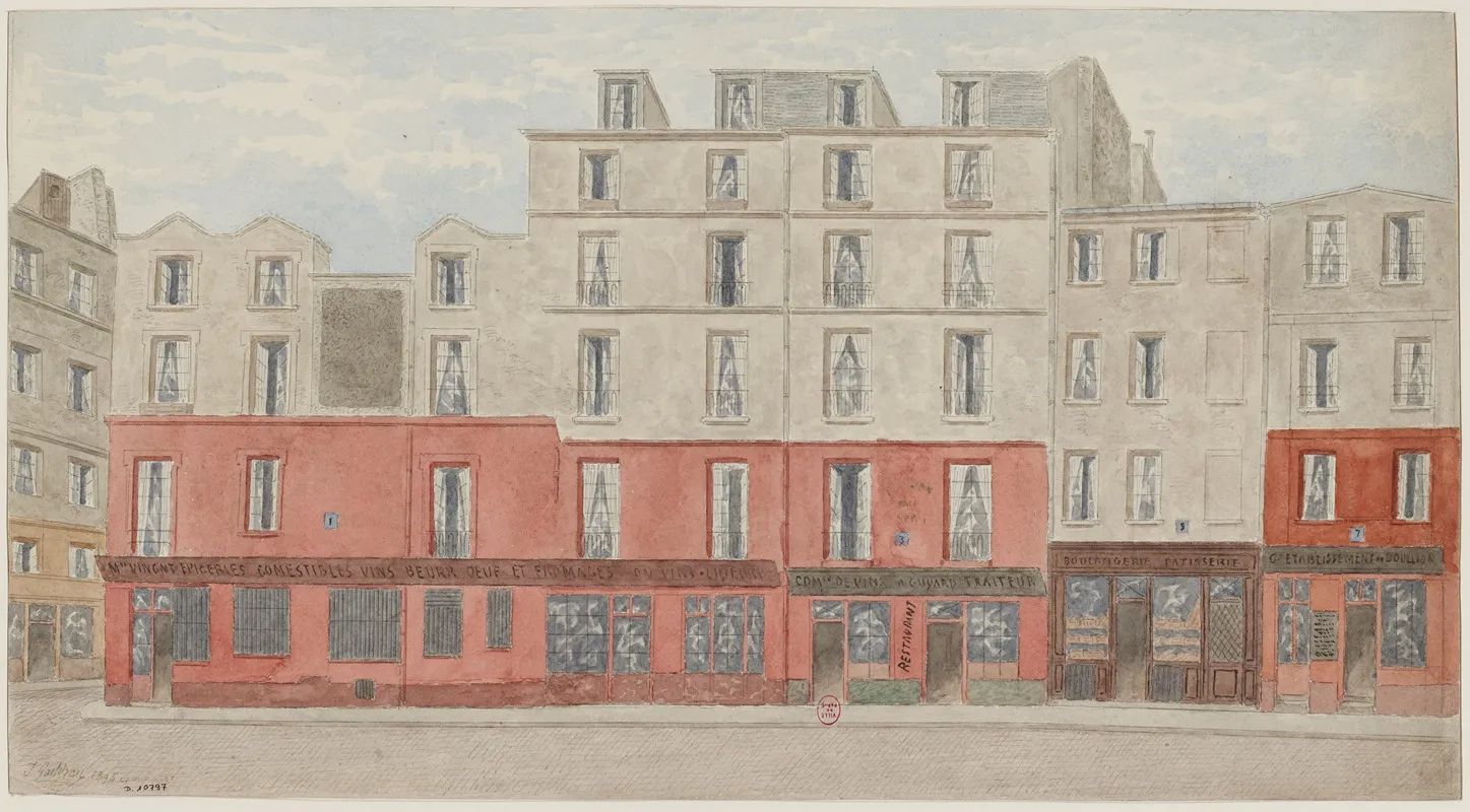 Paris No1 A 7 Dune Rue Non Identifiee by Jules Gaildrau - Canvas Print
