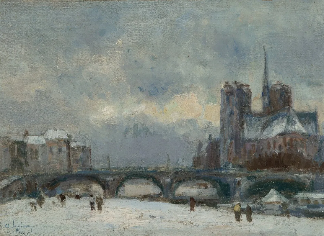 Paris Notre Dame Neige