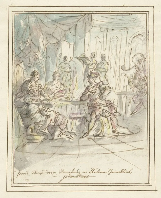 Paris Onthaald Door Menelaus En Helena