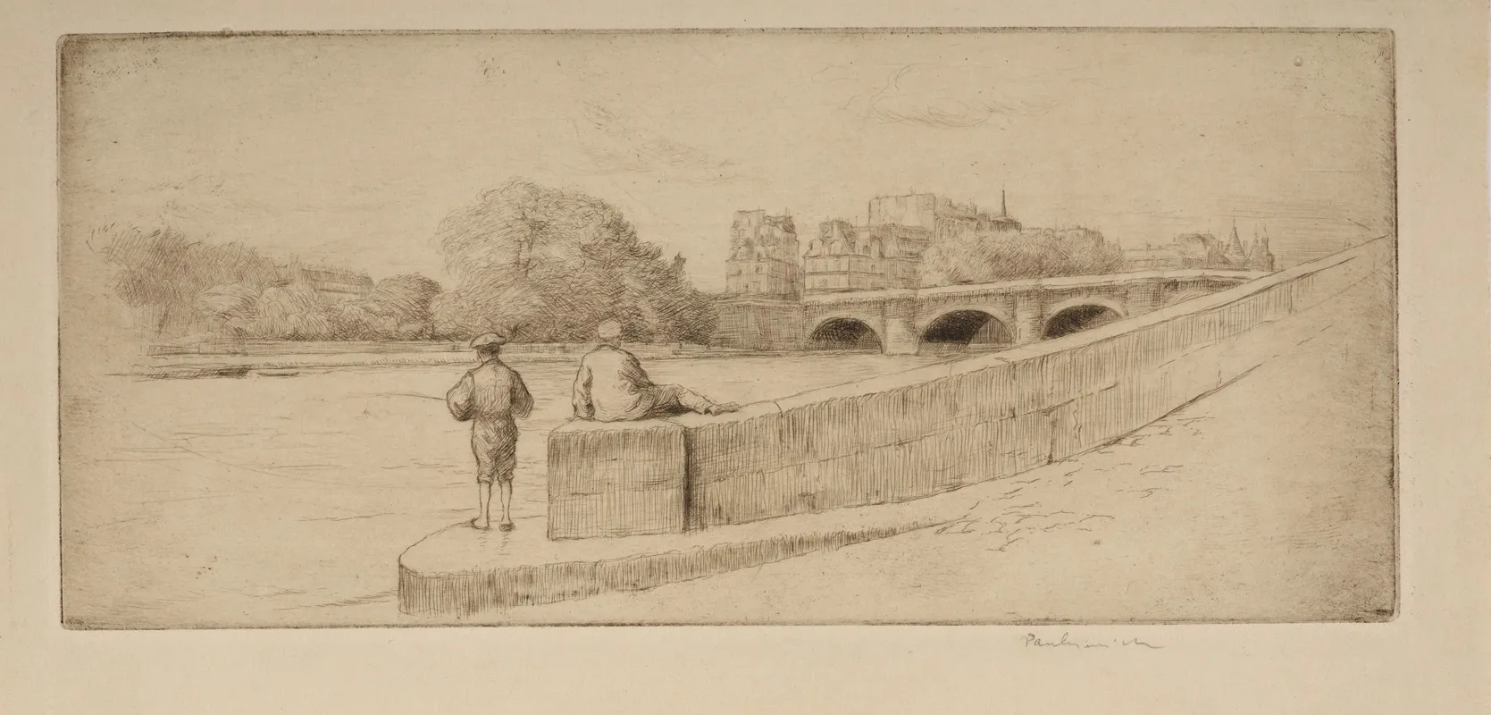 Paris Point Du Vert Galant by Józef Pankiewicz - Canvas Print