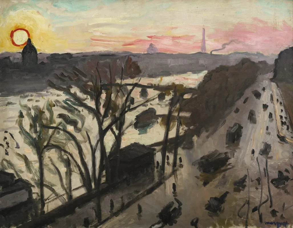 Paris Quai Du Louvre Soleil Dhiver