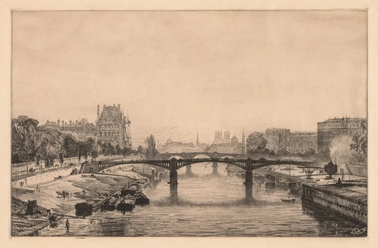 Paris View From The Concorde Bridge by Maxime Lalanne - Canvas Print
