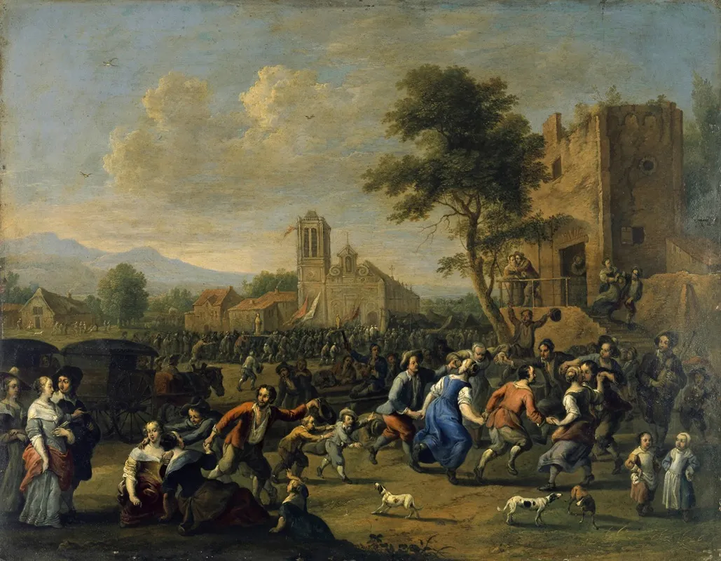 Parish Fair by Johannes Lingelbach - Canvas Print