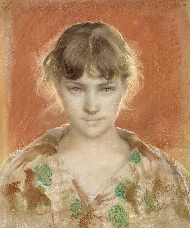 Parisian Model In A Dressing Gown by Albert Edelfelt - Canvas Print