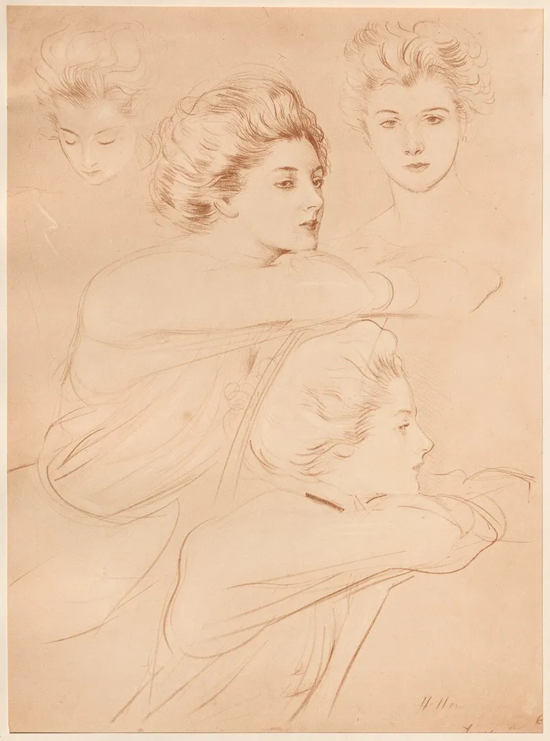 Parisienne 3 by Paul César Helleu - Canvas Print