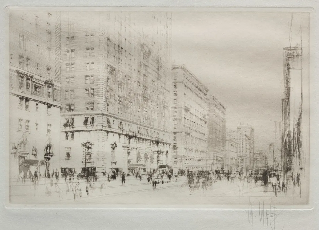 Park Avenue New York by William Walcot - Canvas Print