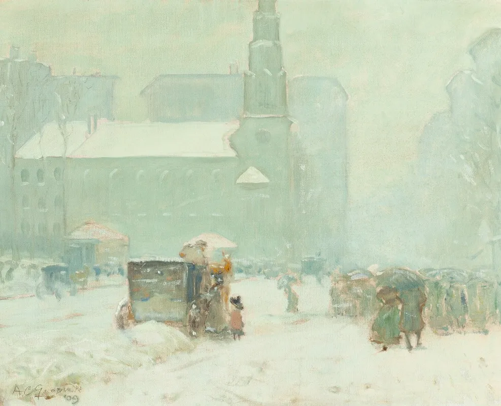 Park Street Boston by Arthur Clifton Goodwin - Canvas Print