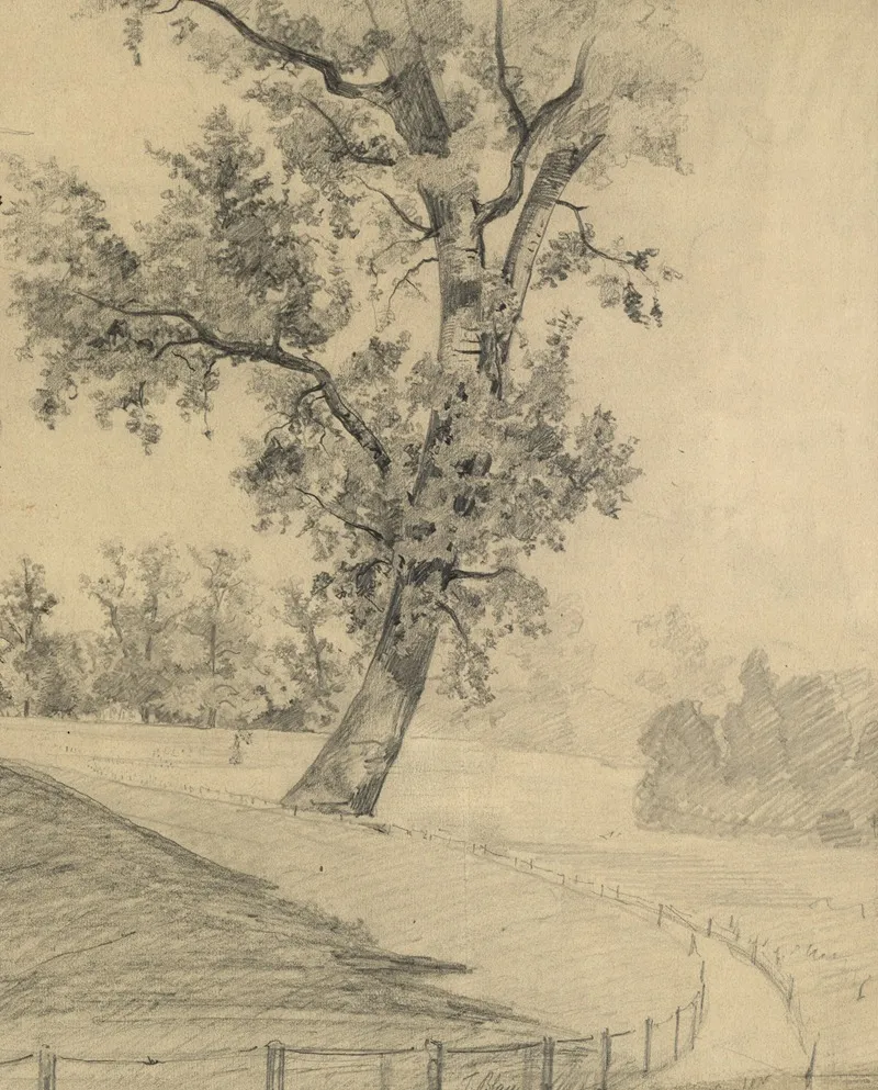 Parklandschaft 2 by Tina Blau - Canvas Print