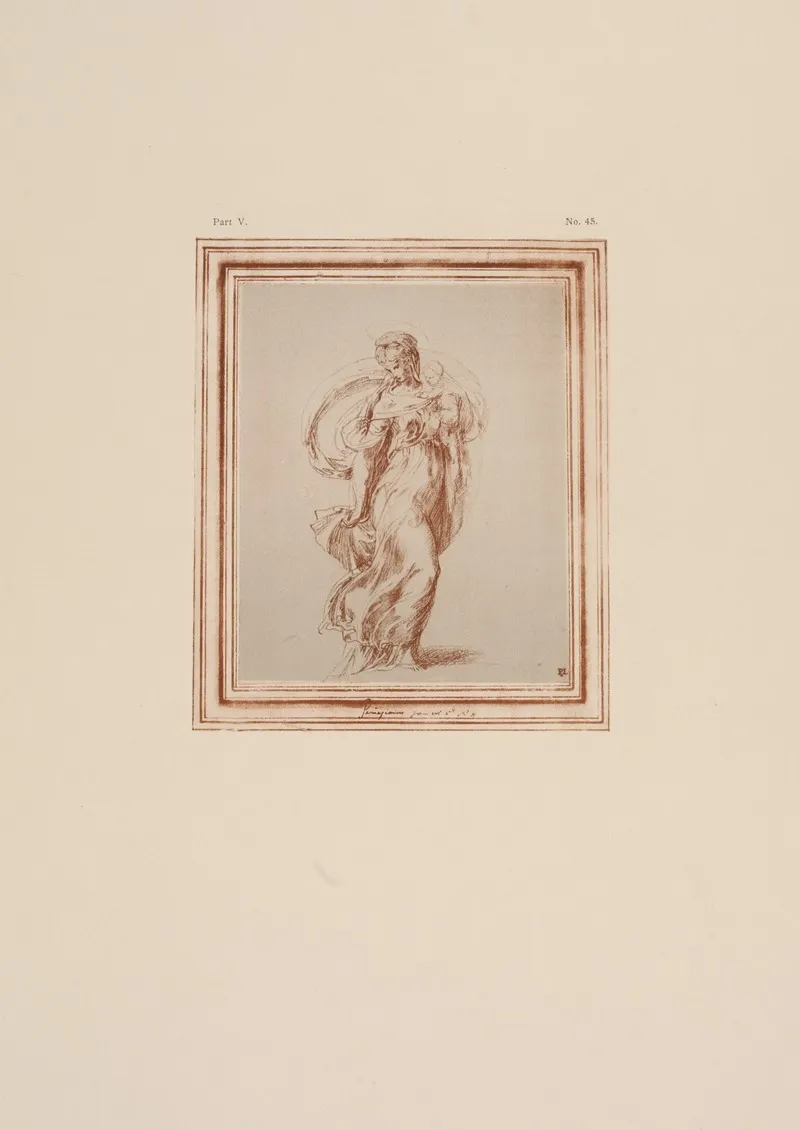 Parmigianino Woman In Flowing Drapery by P. &amp; D. Colnaghi - Canvas Print