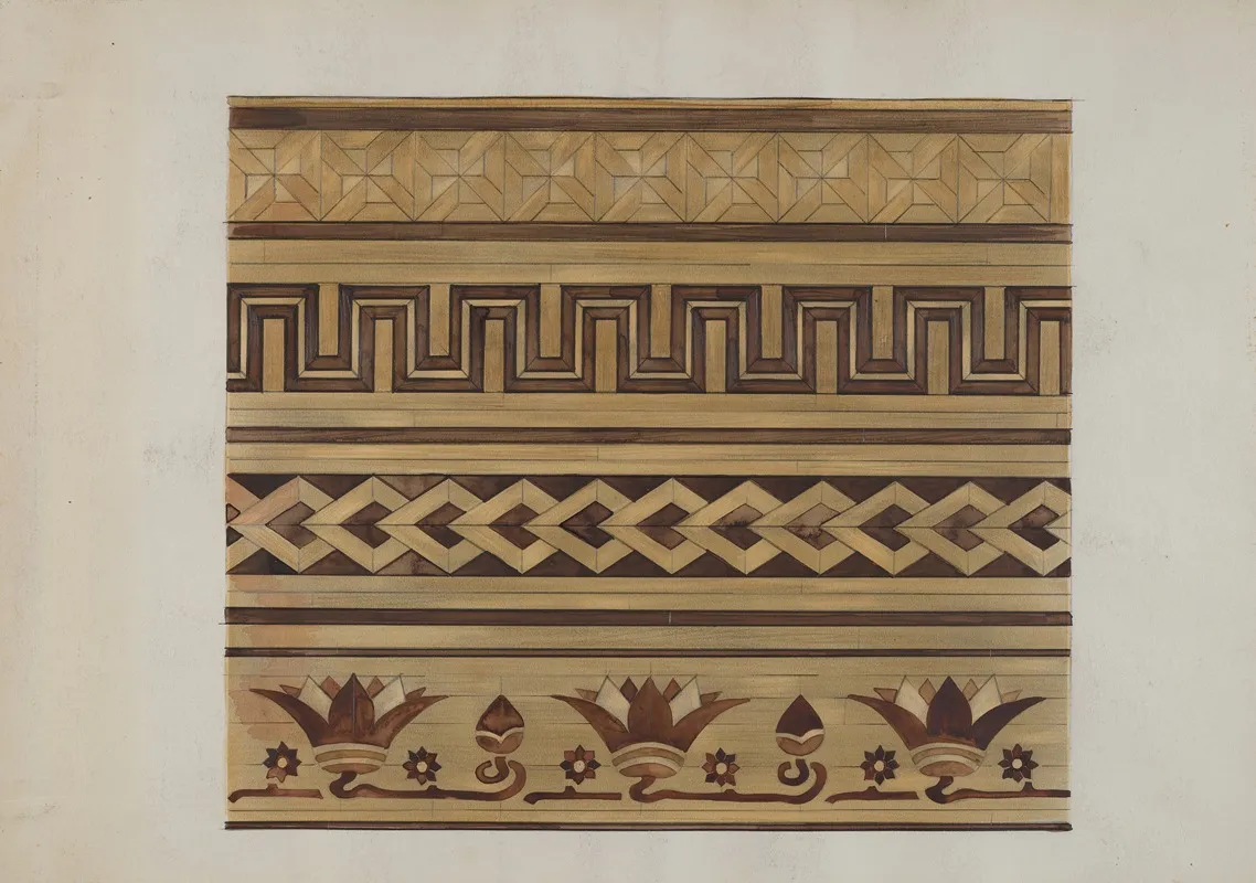 Parquetry Floor by Sebastian Simonet - Canvas Print