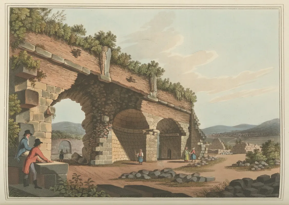 Part Of The Grand Gallery Of The Temple Of Diana by Luigi Mayer - Canvas Print