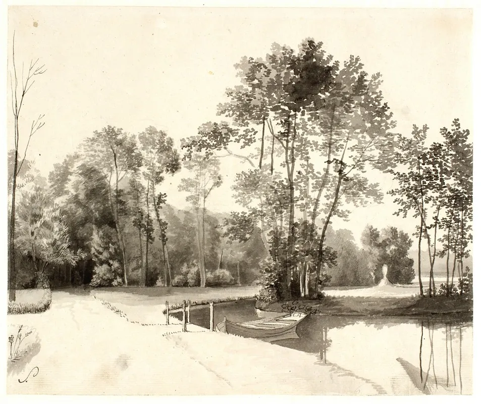 Parti Fra Sanderumgaard Have by Christoffer Wilhelm Eckersberg - Canvas Print