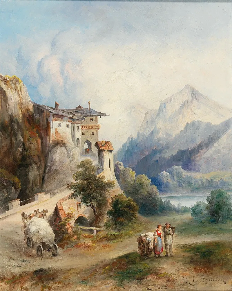 Partie Aus Tirol by Emil Barbarini - Canvas Print