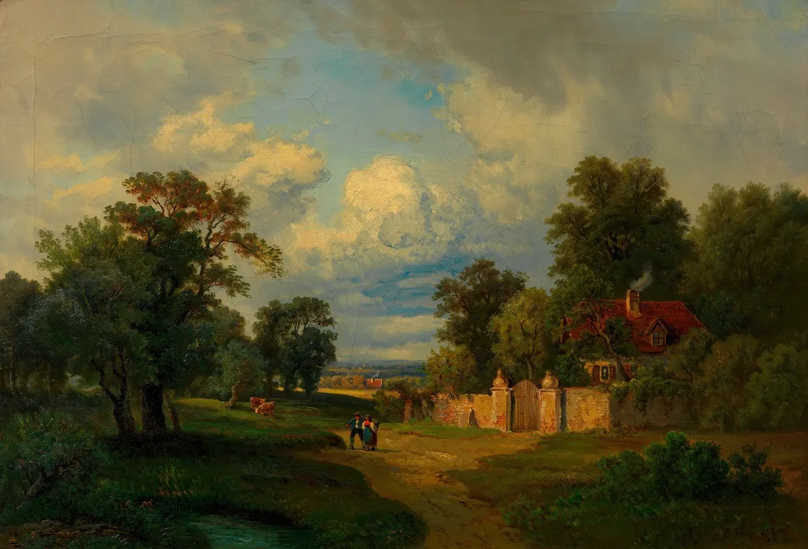 Partie Bei Neunkirchen by Franz Barbarini - Canvas Print