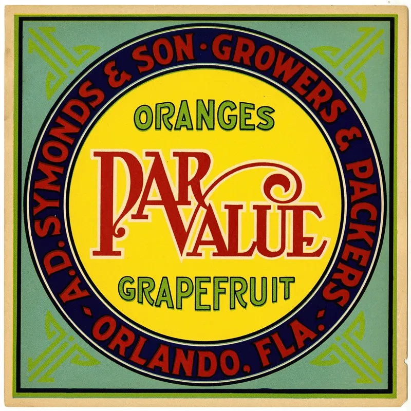 Parvalue Oranges And Grapefruit Label