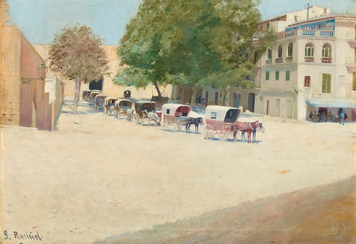 Paseo De Mallorca by Santiago Rusiñol - Canvas Print