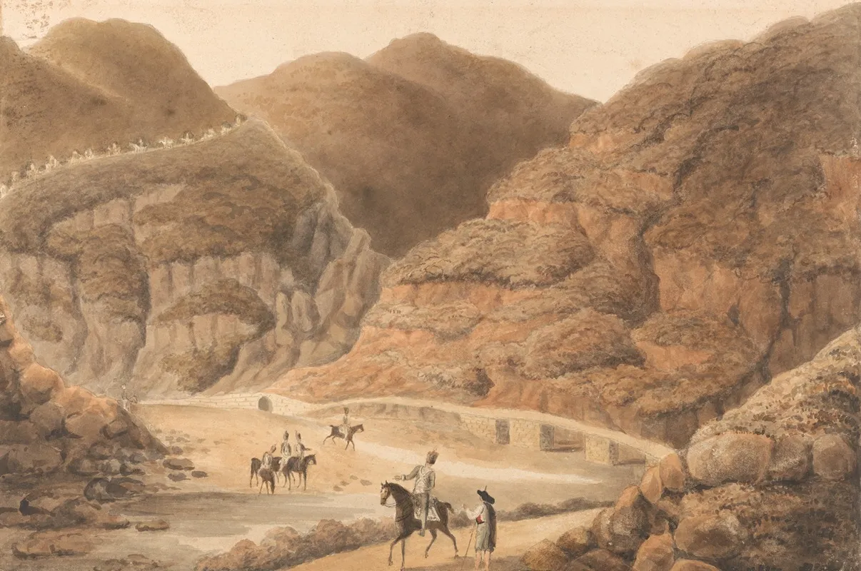 Pass In The Mountains Between Nisa And Villa Velha by William Bradford - Canvas Print
