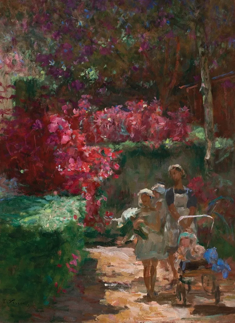 Passeio No Parque by Eliseu Visconti - Canvas Print