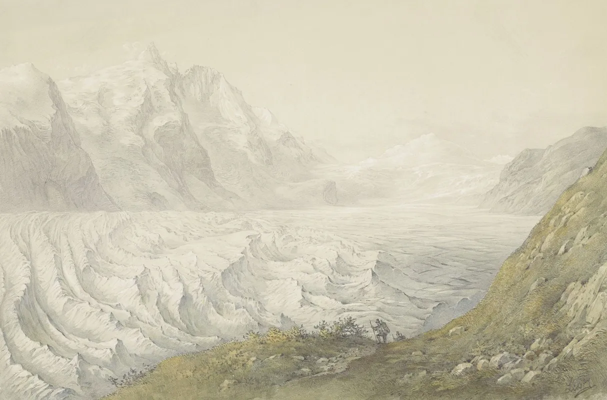 Pasterze Gletsjer Bij Heiligenblut by Karoly Lajos Libay - Canvas Print