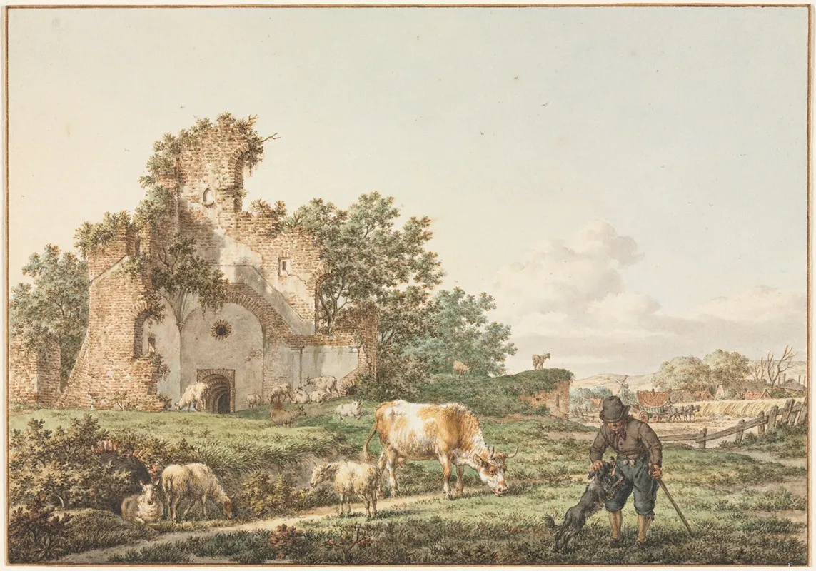 Pastoral Landscape With A Ruin