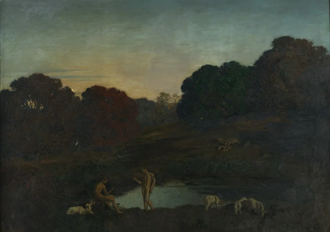 Pastoral Scene 2 by Émile-René Ménard - Canvas Print