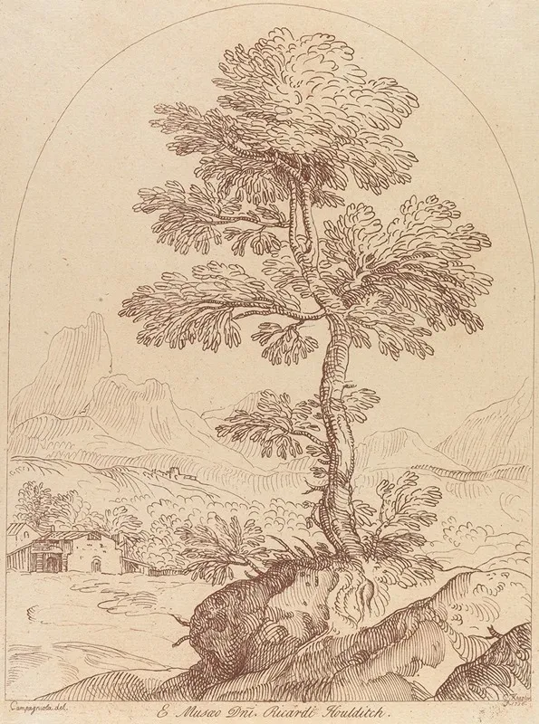 Pastoral Scene With Tree