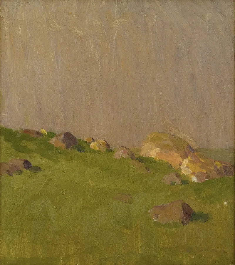 Pasture Boulders by William Langson Lathrop - Canvas Print