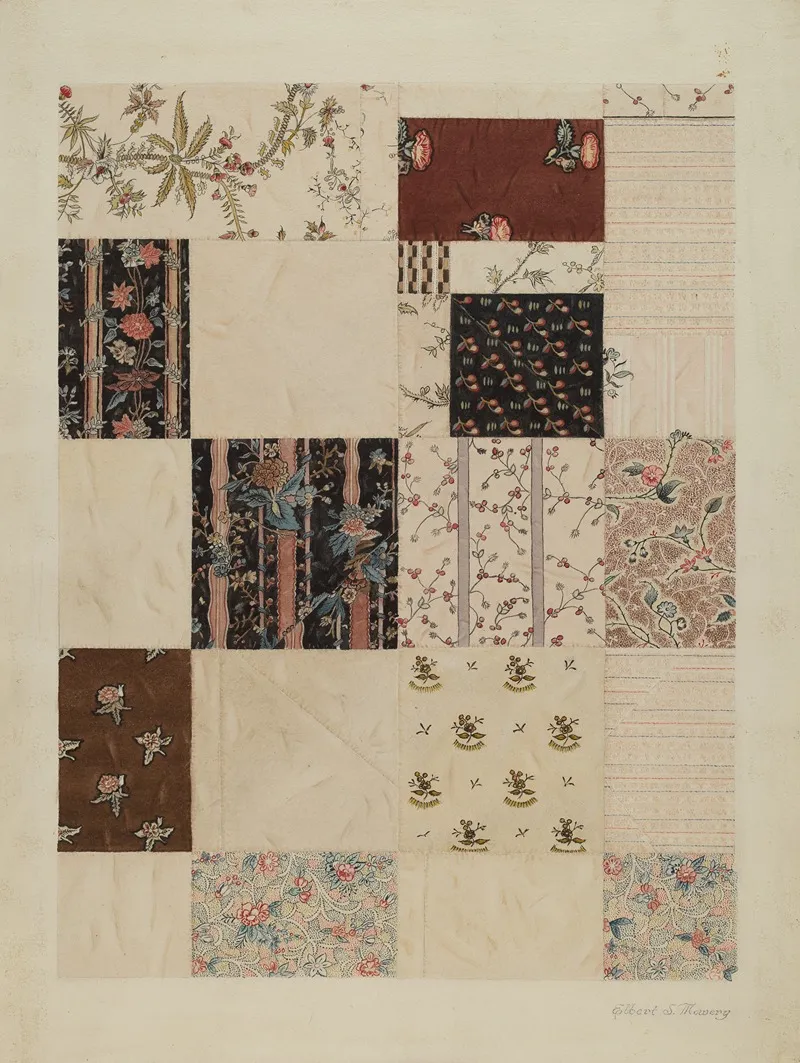 Patchwork Quilt 15 by Elbert S. Mowery - Canvas Print