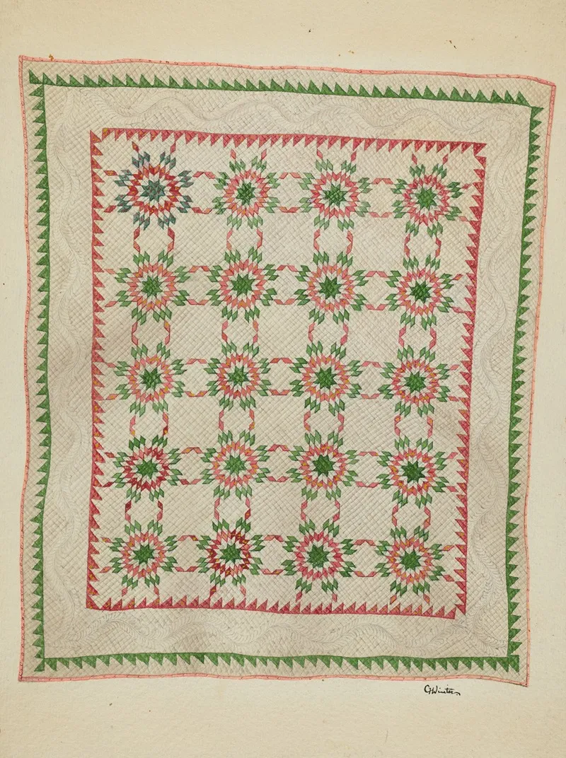 Patchwork Quilt 5 by Charlotte Winter - Canvas Print