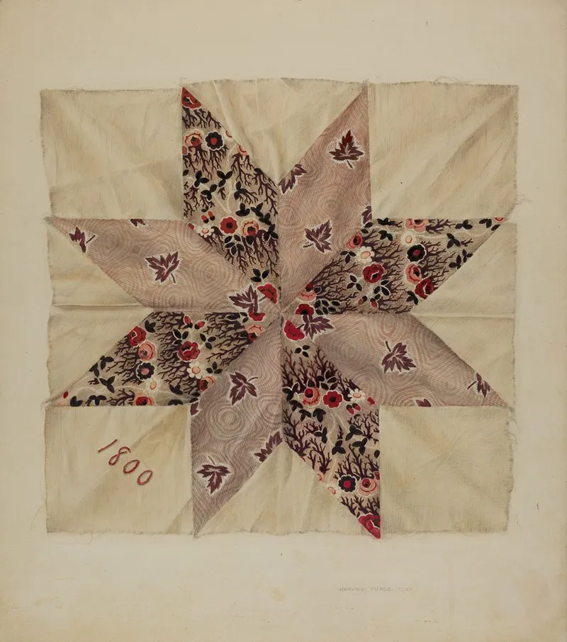 Patchwork Quilting by Harvey Thoss - Canvas Print