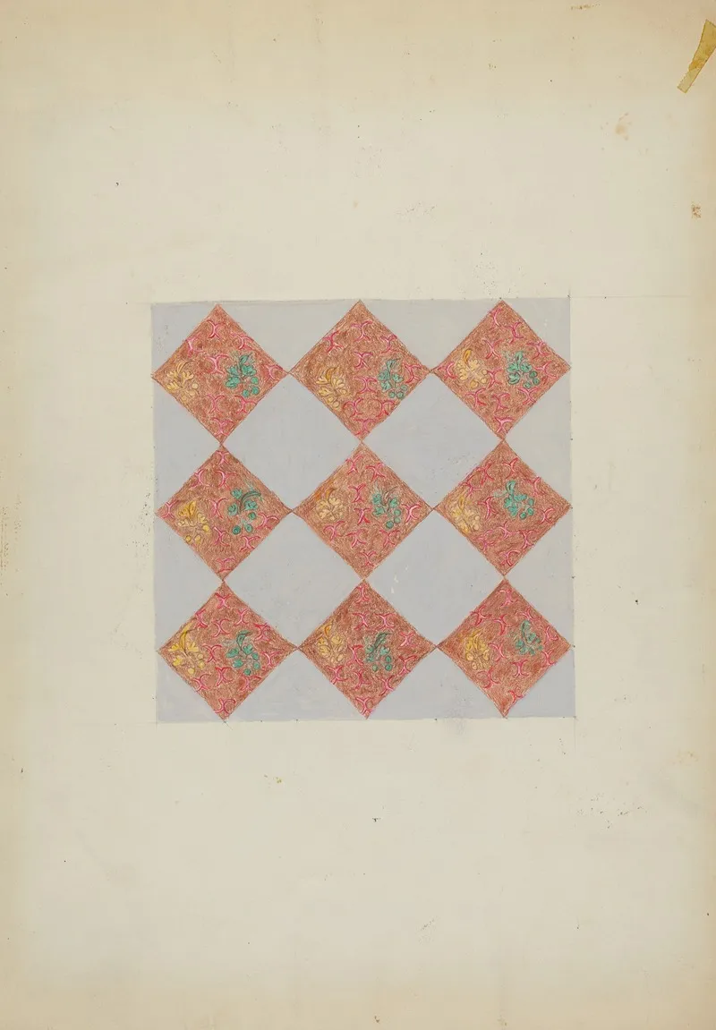 Patchwork Square by Mabel Ritter - Canvas Print