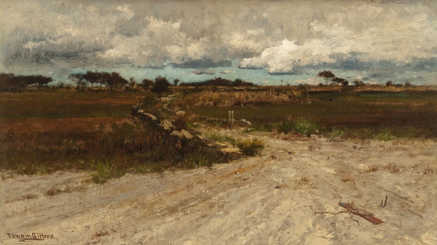 Path In A Landscape by Robert Swain Gifford - Canvas Print