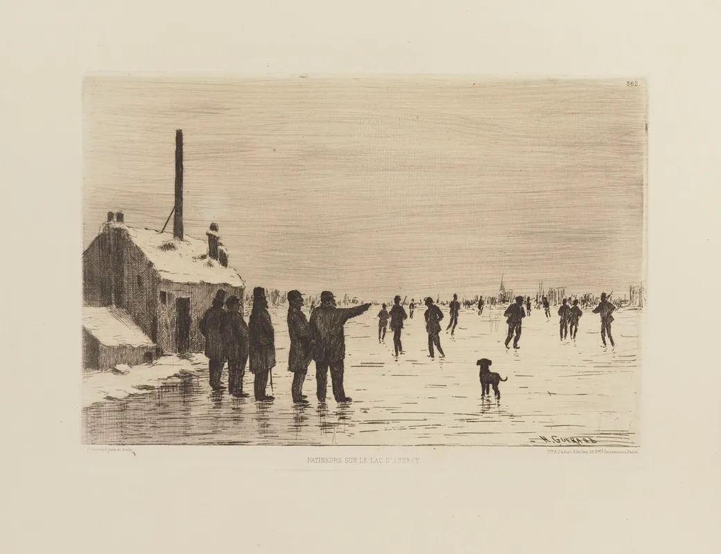 Patineurs Sur Le Lac Dannecy