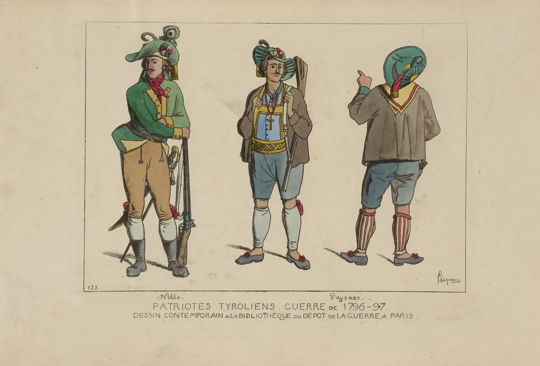 Patriotes Tyroliens Guerre De 1796 97 Noble Paysans