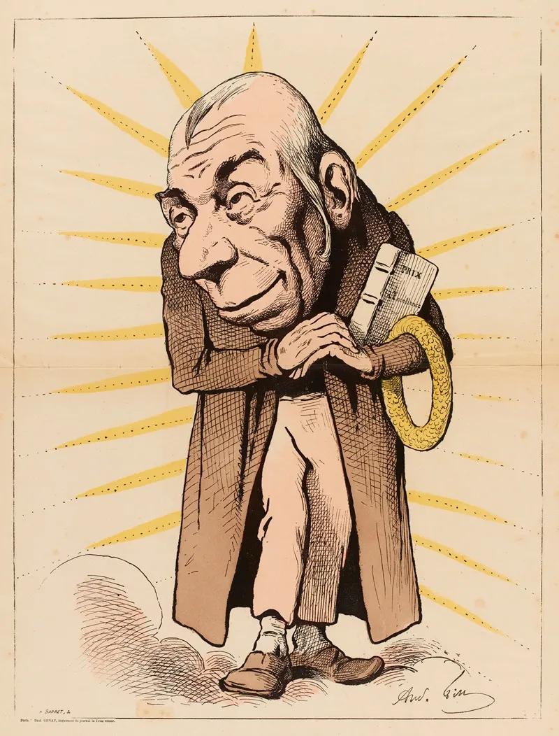 Paulin Menier Role De Rodin Juif Errant by André Gill - Canvas Print