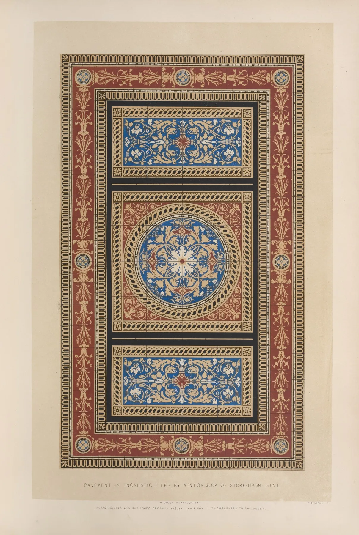 Pavement In Encaustic Tiles
