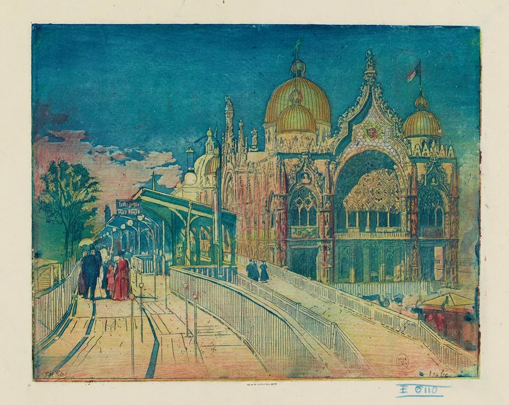 Pavillon De Litalie by Pierre-Marcel Roy - Canvas Print