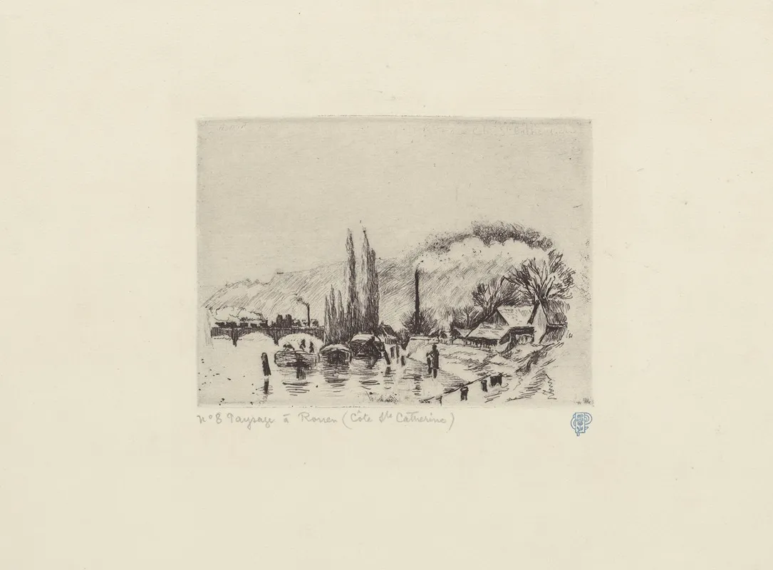 Paysage A Rouen Cote Sainte Catherine