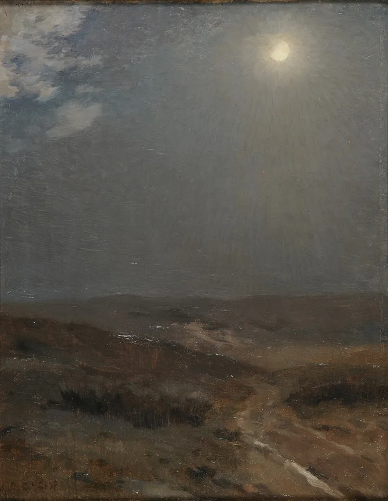Paysage Au Clair De Lune