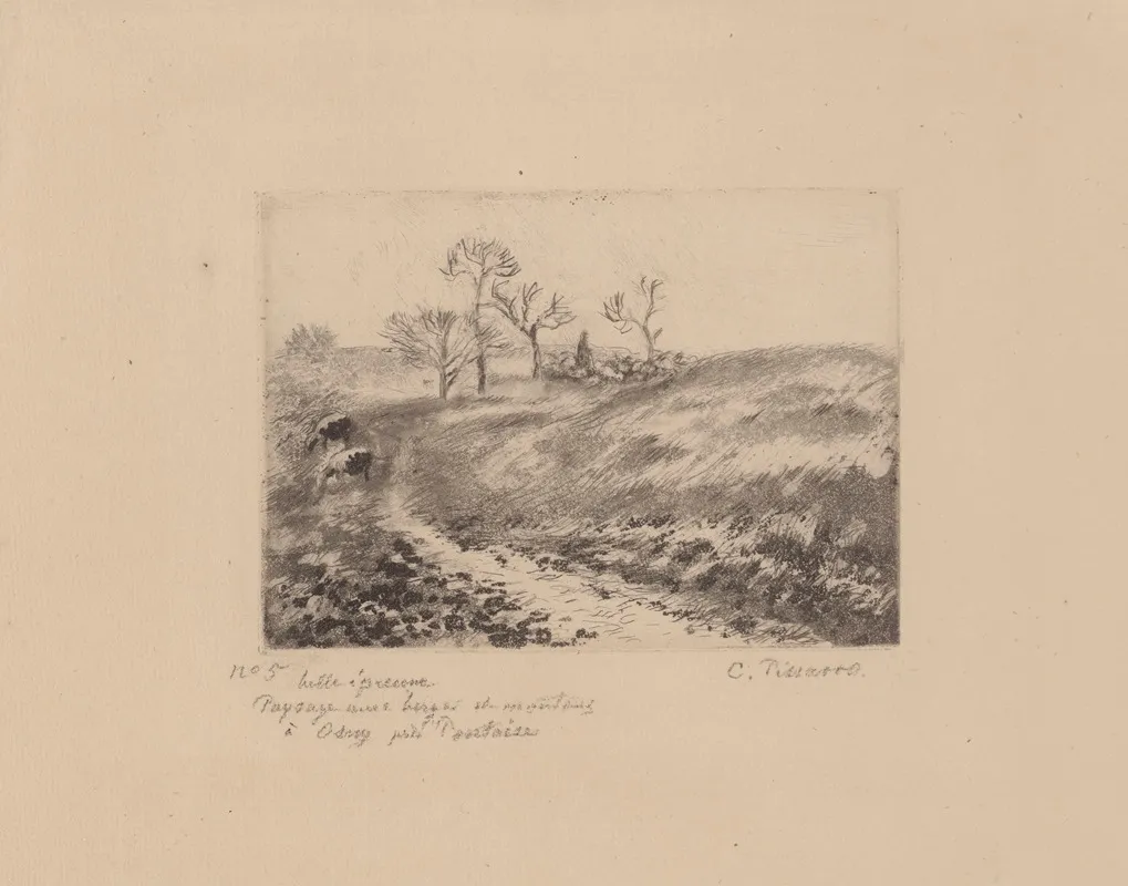 Paysage Avec Berger Et Moutons A Osny Pres Pontoise