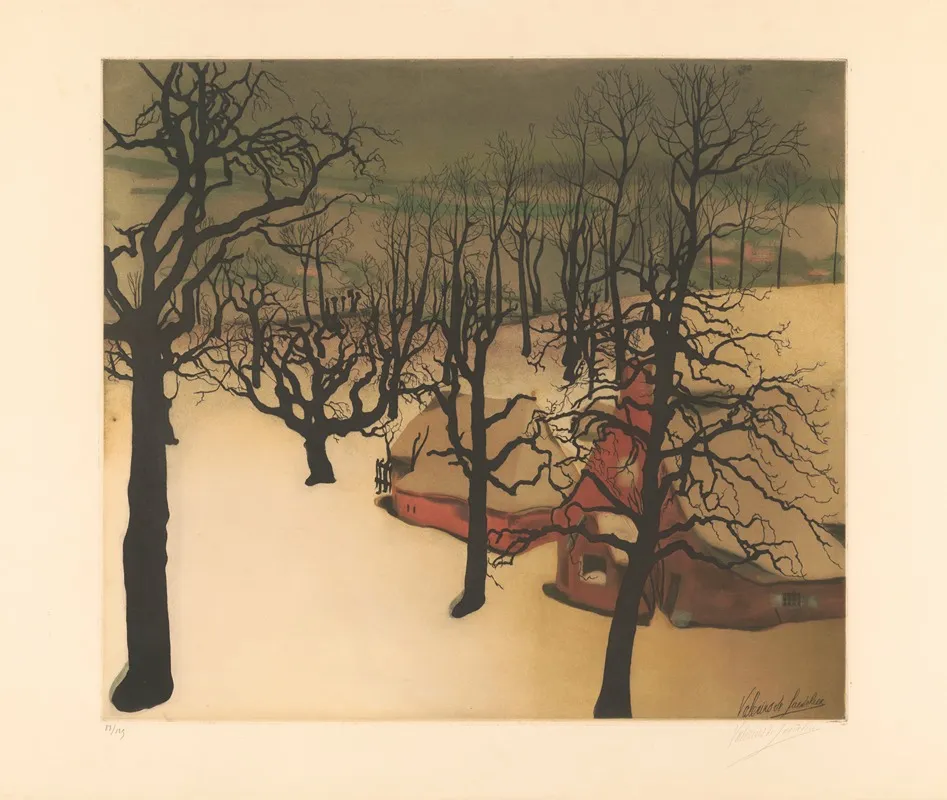 Paysage Avec Chaumieres by Armand Apol - Canvas Print