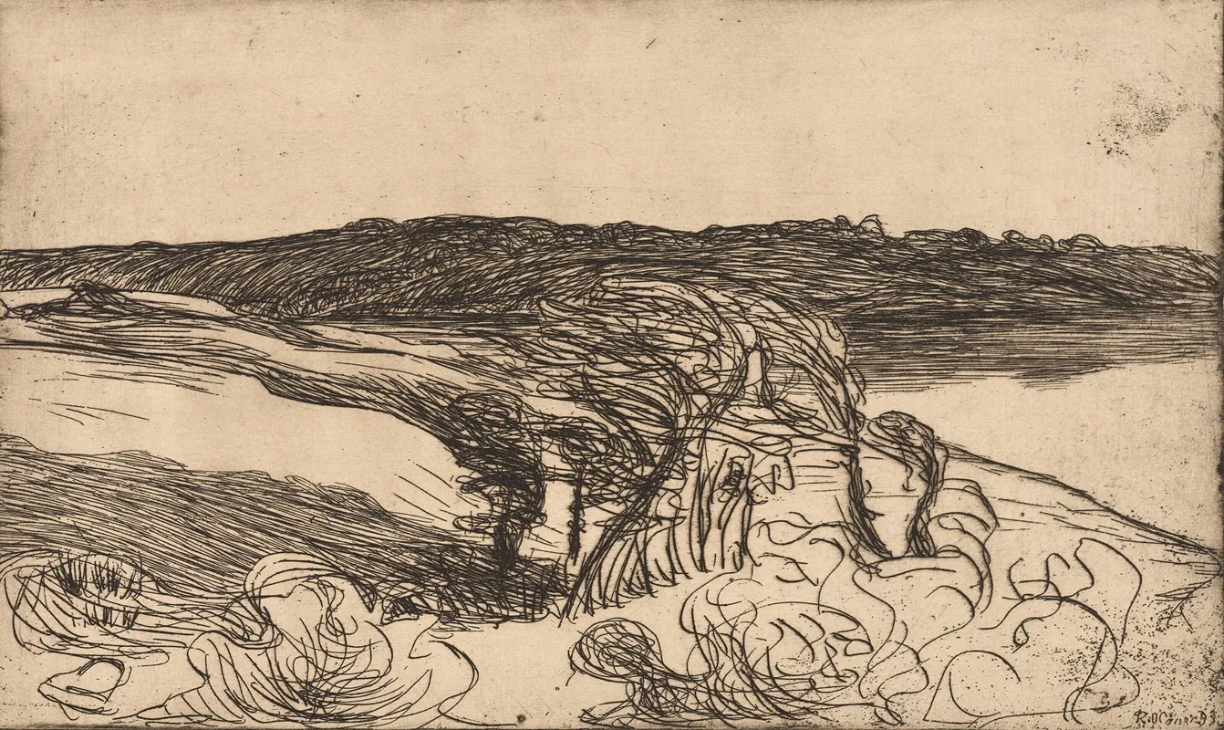 Paysage Avec Des Arbres Pres Dun Aber