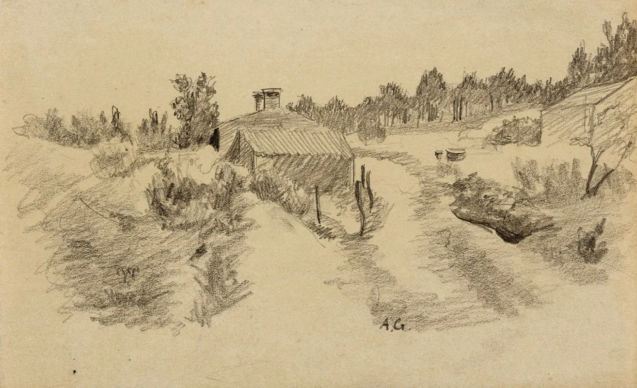 Paysage Avec Deux Batisses