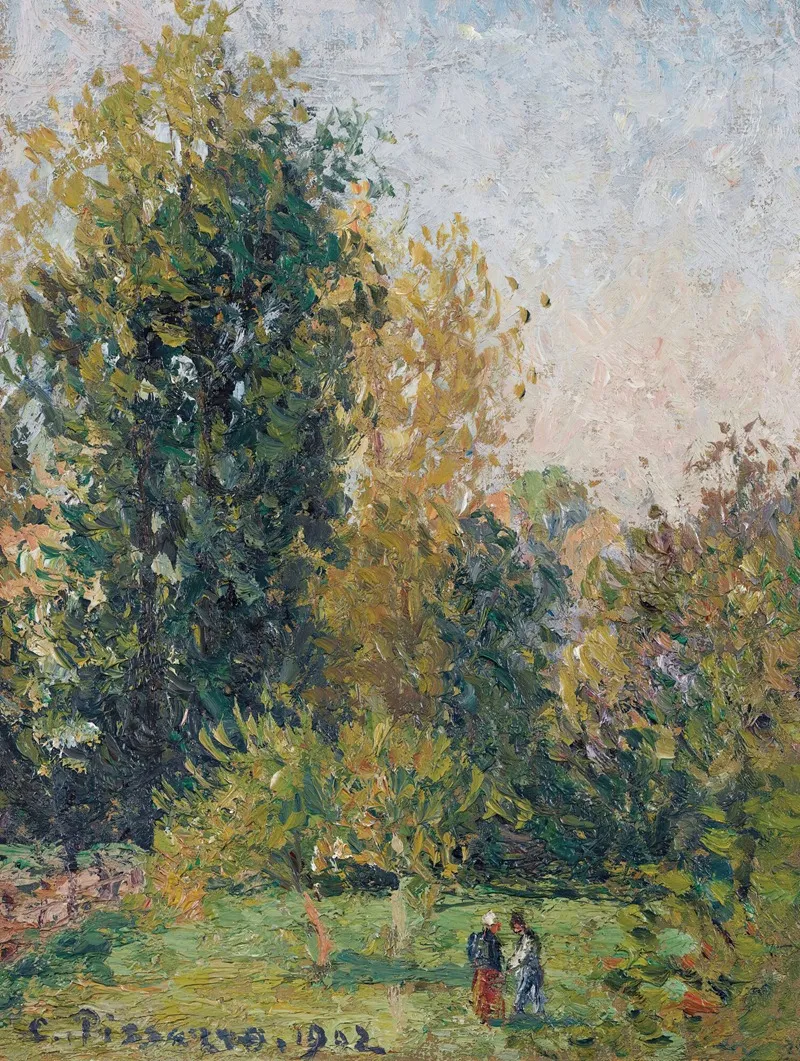 Paysage Avec Deux Personnages Eragny Automne