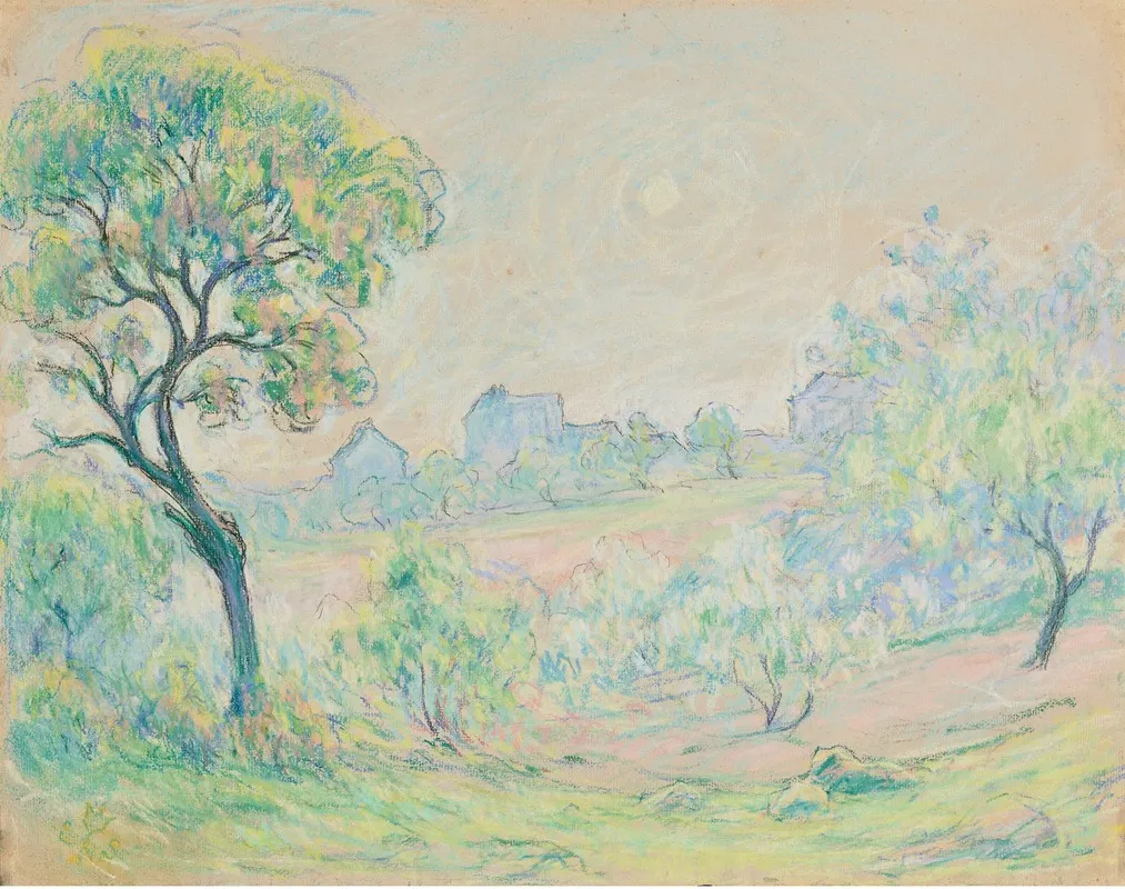 Paysage Avec Maisons Au Fond by Claude Emile Schuffenecker - Canvas Print